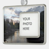 Big Thompson River bei Sunrise Rahmen-Ornament Silber (Links)