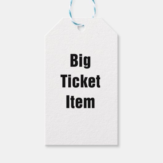 Big Ticket Geschenkanhänger (Vorderseite)