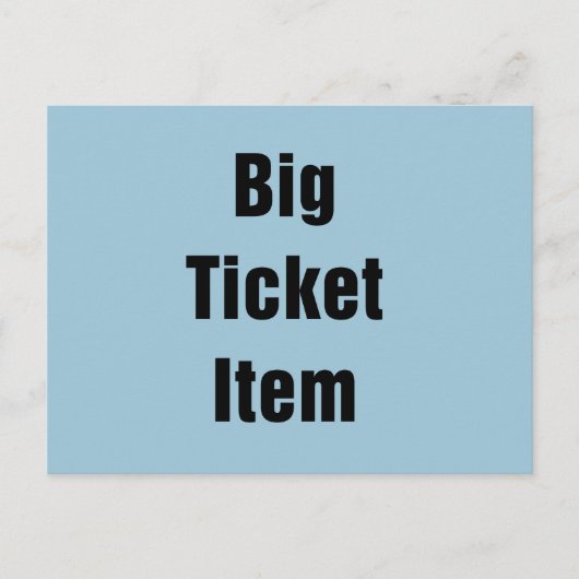 Big Ticket Postkarte (Vorderseite)