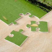 Big Tiger schwimmen mit grünen Blättern Puzzle (Seite)