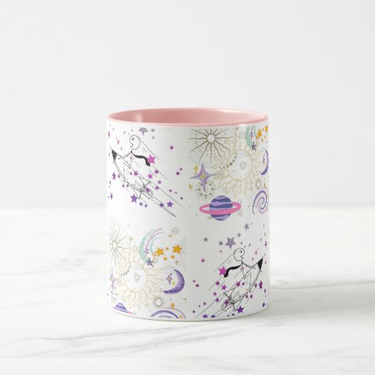 Big Time and Space Mandala Patchwork Pattern Coffe Tasse (Zentrum)