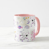 Big Time and Space Mandala Patchwork Pattern Coffe Tasse (VorderseiteRechts)