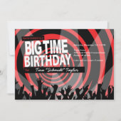 Big Time Birthday Lights Einladung (Vorderseite)