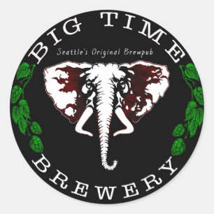 Big Time Brewery-Aufkleber Runder Aufkleber