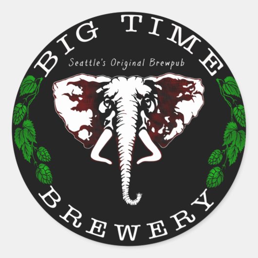 Big Time Brewery-Aufkleber Runder Aufkleber (Vorderseite)
