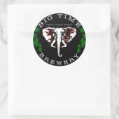 Big Time Brewery-Aufkleber Runder Aufkleber (Tasche)