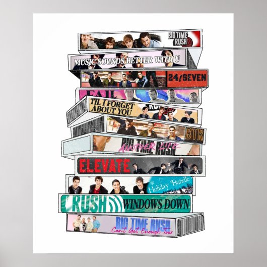 Big Time Rush Cassette Tape Poster (Vorne)