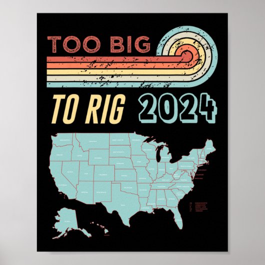 Big to Rig Sprichwort Trump 2024 Funny Trump Zitat Poster (Vorne)
