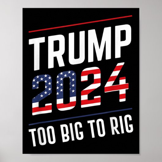 Big to Rig Trump 2024 Poster (Vorne)