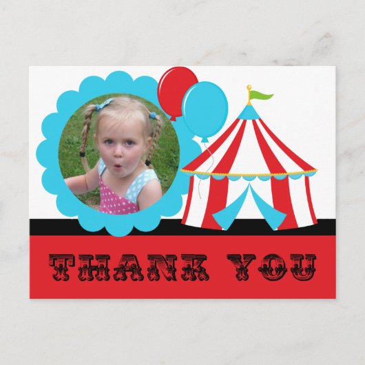 Big Top Circus Danke Postcard Postkarte (Vorderseite)