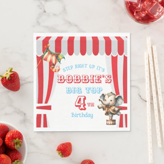Big Top Circus Geburtstag Serviette (Beispiel)