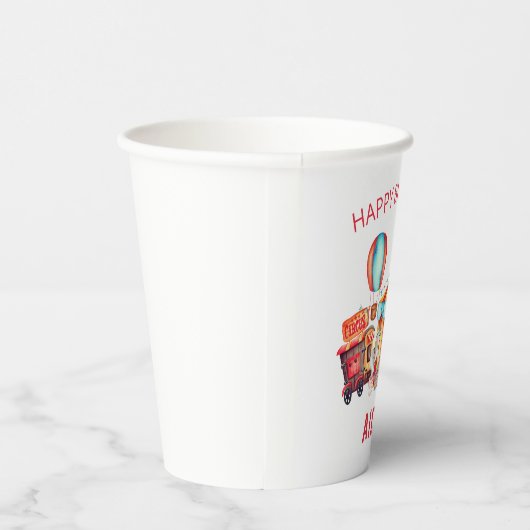 Big Top Circus Happy Geburtstag Pappbecher (Rechts)