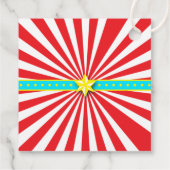 Big Top Circus Karneval 1. Geburtstag Geschenkanhänger (Rückseite)