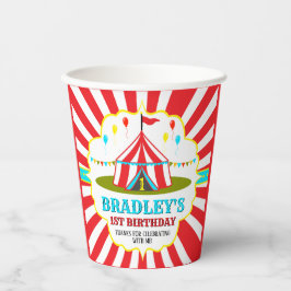 Big Top Circus Karneval 1. Geburtstag Pappbecher