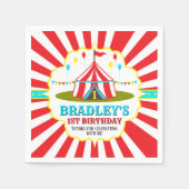 Big Top Circus Karneval 1. Geburtstag Serviette (Vorderseite)