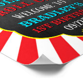 Big Top Circus Karneval 1 Geburtstag Willkommen Poster (Ecke)