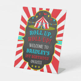 Big Top Circus Karneval 1 Geburtstag Willkommen Sockelschild