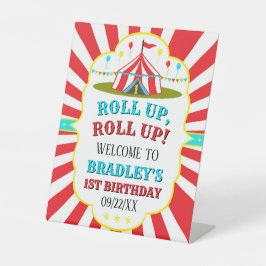 Big Top Circus Karneval 1 Geburtstag Willkommen Sockelschild