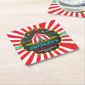 Big Top Circus Karneval Chalkboard 1 Rechteckiger Pappuntersetzer (angewinkelt)