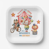 Big Top Circus Karneval Fünfter Geburtstag Pappteller (Vorderseite)