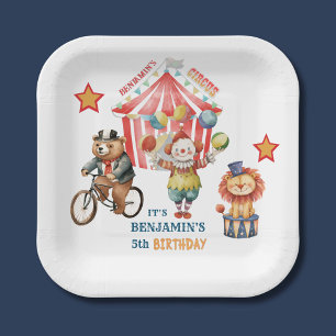 Big Top Circus Karneval Fünfter Geburtstag Pappteller