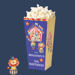 Big Top Circus Karneval Fünfter Geburtstag Popcorn Geschenkschachtel