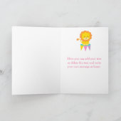 Big Top Circus Karneval Geburtstag in Rosa Dankeskarte (Innenseite)