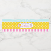 Big Top Circus Karneval Geburtstag in Rosa Wasserflaschenetikett (Einzelnes Label)