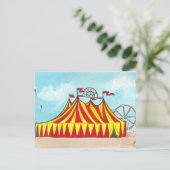 Big Top Circus Zent + Ferris-Radart Postkarte (Stehend Vorderseite)