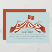 Big Top Circus Zent Gender Neutral Birthday Party Einladung (Vorne/Hinten)