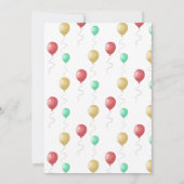 Big Top und Circus Animals 1. Geburtstag Einladung (Rückseite)