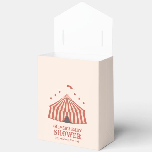 Big Top Vintag Carnival Circus Baby Dusche Geschenkschachtel (Offen)