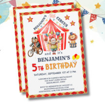 Big Top Zirkus Karneval Junge 5. Geburtstag