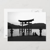 Big Torii bei Sonnenuntergang Postkarte (Vorne/Hinten)