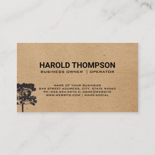 Big Tree | Hintergrund natürlicher Textur Visitenkarte (Rückseite)