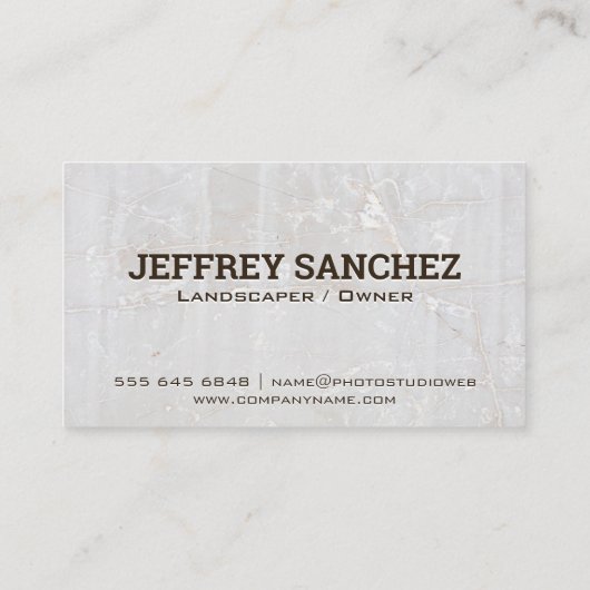 Big Tree Logo | Hintergrund des weißen Felsens Visitenkarte (Rückseite)