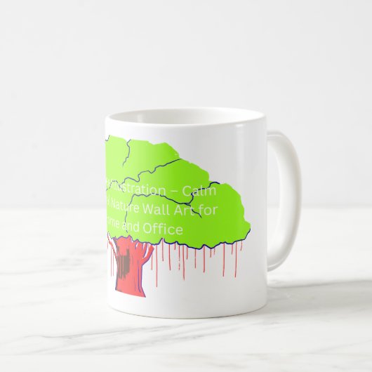 Big Tree Wall Art | Large Nature  Kaffeetasse (VorderseiteRechts)