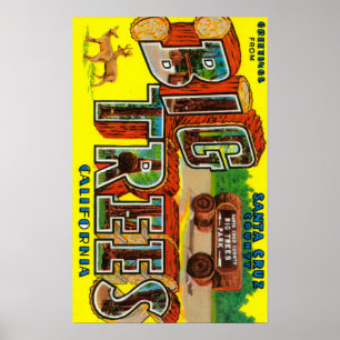 Big Trees, Kalifornien - Große Briefmarkenszenen Poster