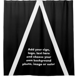 BIG TRIANGLE schwarz + Ihre Ideen Duschvorhang