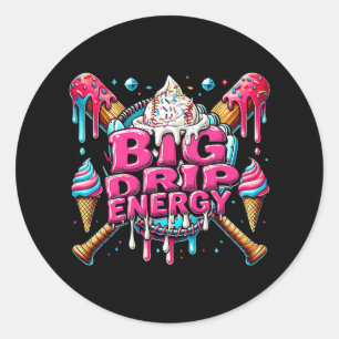 Big Tropfen Energy Sell Tropfen Eiscreme Sprinklen Runder Aufkleber