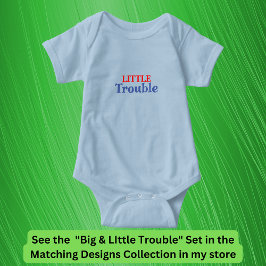 Big Trouble Men, kleine Trouble Kids, Matching Baby Strampler