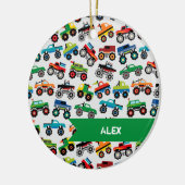 Big Truck Children's Kid Weihnachtsbaum Keramik Ornament (Links)