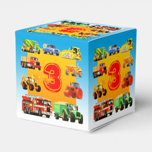 Big Trucks 3. Geburtstag Geschenkschachtel