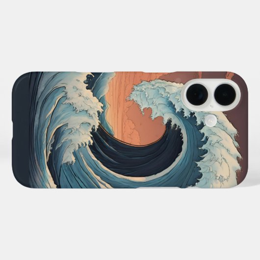 Big Tsunami Wave Case-Mate iPhone Hülle (Rückseite (Horizontal))