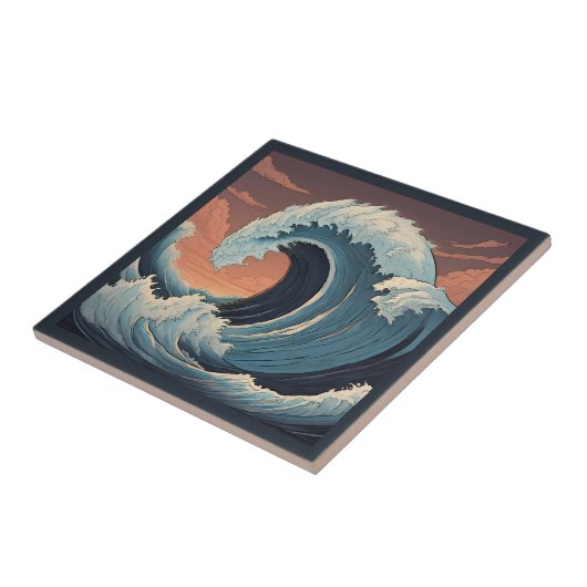 Big Tsunami Wave Fliese (Seite)