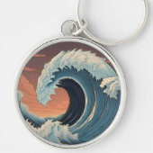Big Tsunami Wave Schlüsselanhänger (Vorne)
