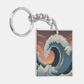 Big Tsunami Wave Schlüsselanhänger (Vorderseite links)