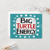 Big Turtle Energy Grußkarte Karte (Vorderseite/Rückseite Beispiel)