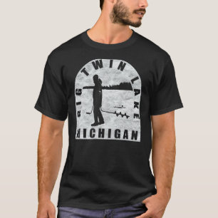 Big Twin Lake Eisangeln Michigan T-Shirt