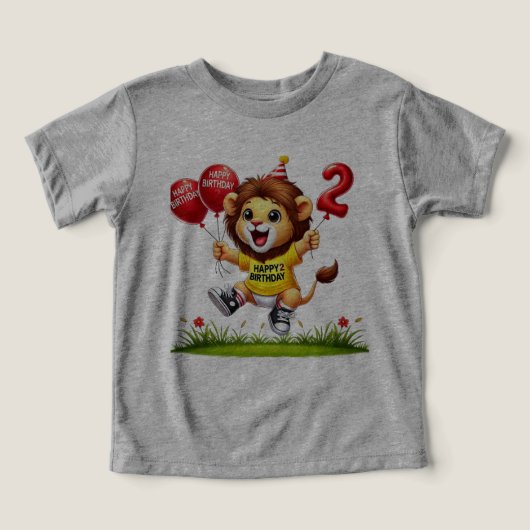Big Two Celebration: Löwe mit Balloons (Design Vorderseite)